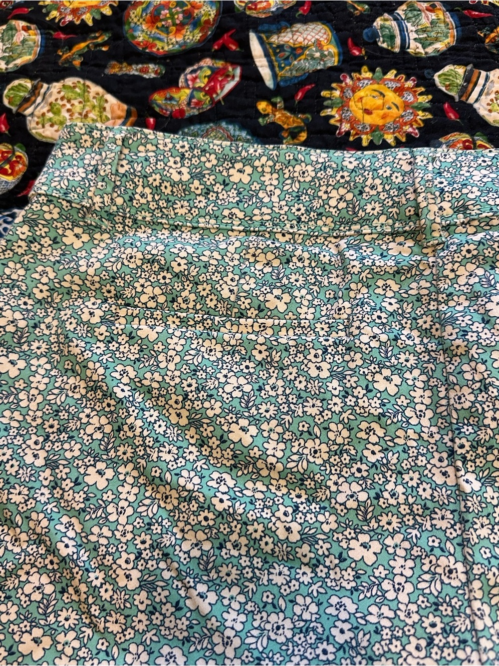 The Limited Petite Daisy Print Cotton Shorts - Light Blue and White EUC - Picture 6 of 6